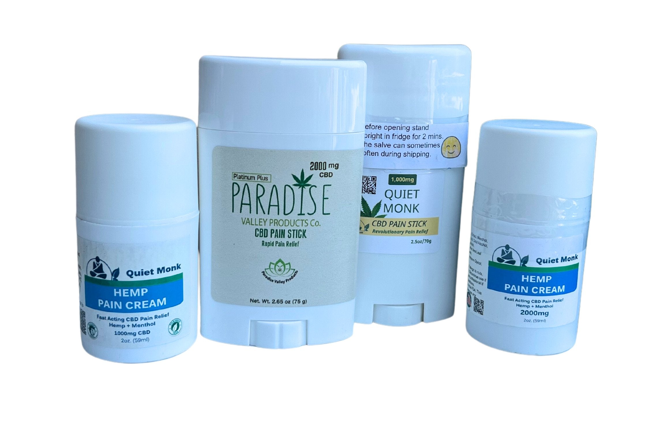 Paradise Valley Products CBD Topicals Creams and Sticks.  