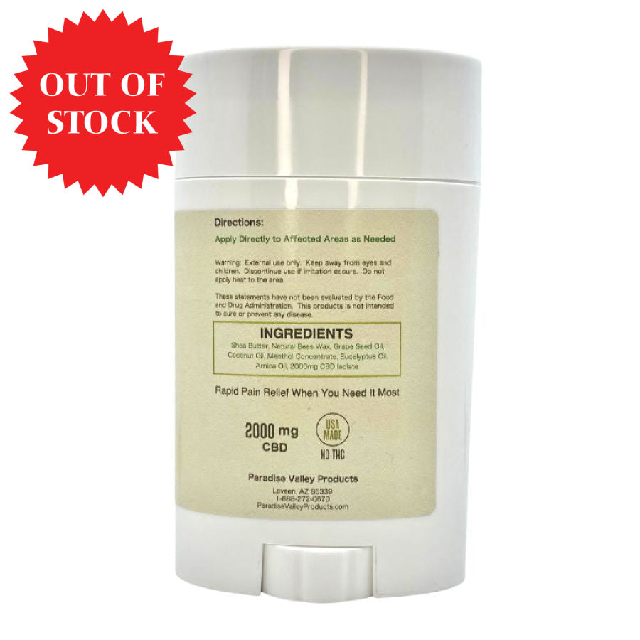 New Paradise Valley Products Platinum Plus 2000Mg Cbd Pain Stick