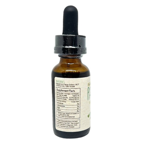 Paradise Valley Products Platinum Plus 1000mg CBD Oil Peppermint Drops Ingredients. Isolate CBD Oil with only 3 ingredients. USA Sourced hemp. The best CBD you can buy online.  